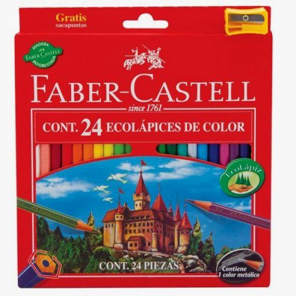 24 Ecolapices De Color Faber Castell