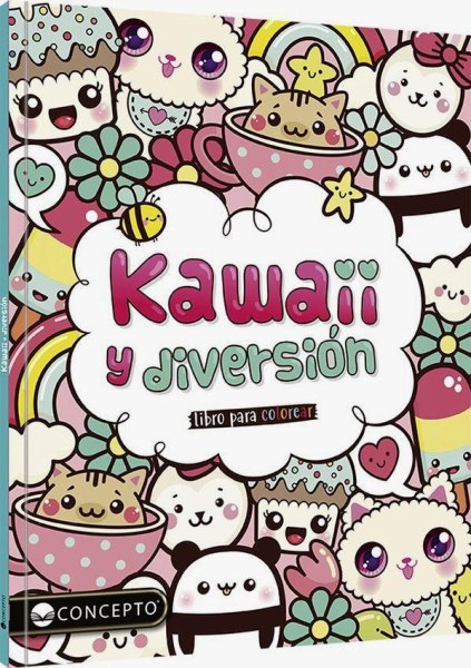 Kawaii y Diversion Libro Para Colorear